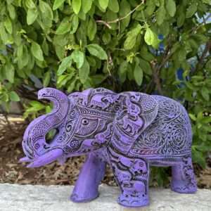 12" Trunk-up Elephant Statue