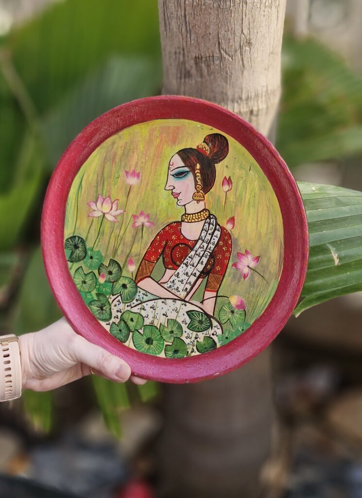 Swirling Lotus Wall Plate